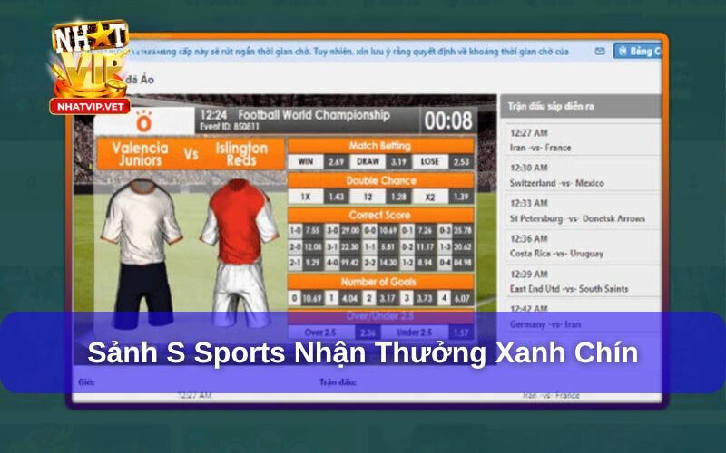 Chơi game tại sảnh S Sports nhận thưởng xanh chín